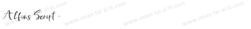Alfons Script字体转换